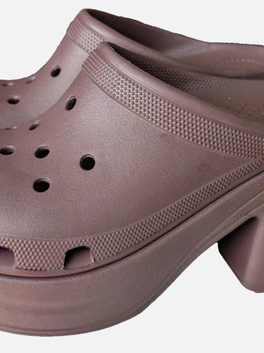 Crocs Siren Clog High Heel Platform Sandal Mocha Brown Women’s 10 - Picture 6 of 8